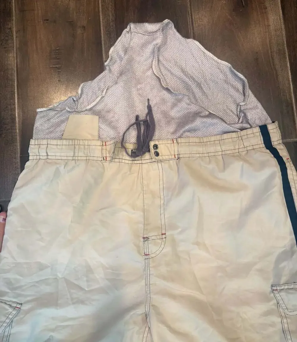 Burnside Men's Cargo Board Shorts Swim Trunks Size Medium